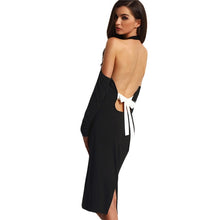Load image into Gallery viewer, backless o-neck dress