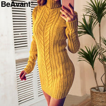 Load image into Gallery viewer, knitted turtleneck dress