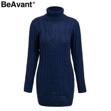 Load image into Gallery viewer, knitted turtleneck dress