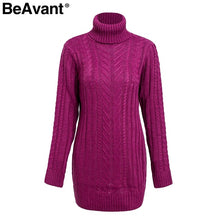 Load image into Gallery viewer, knitted turtleneck dress