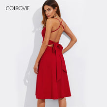 Load image into Gallery viewer, backless red dress
