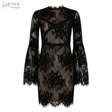 Load image into Gallery viewer, backless lace sleeve dress