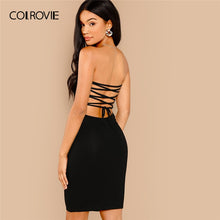 Load image into Gallery viewer, backless strapless dress