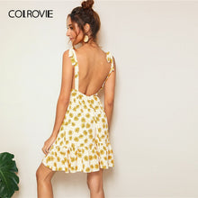 Load image into Gallery viewer, backless ruffle hem dress