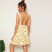 Load image into Gallery viewer, backless ruffle hem dress